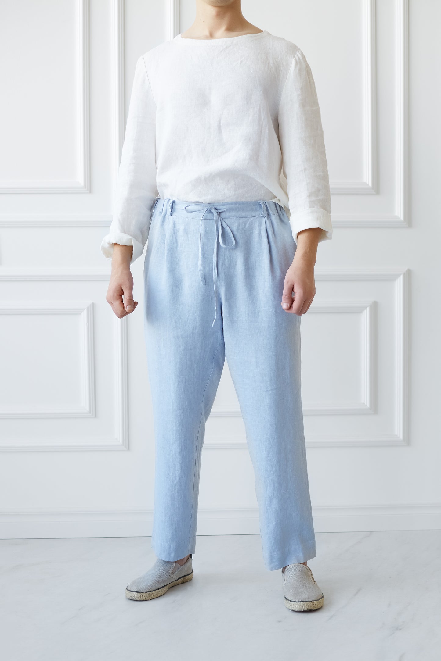 Tapered Linen Pants for Men
