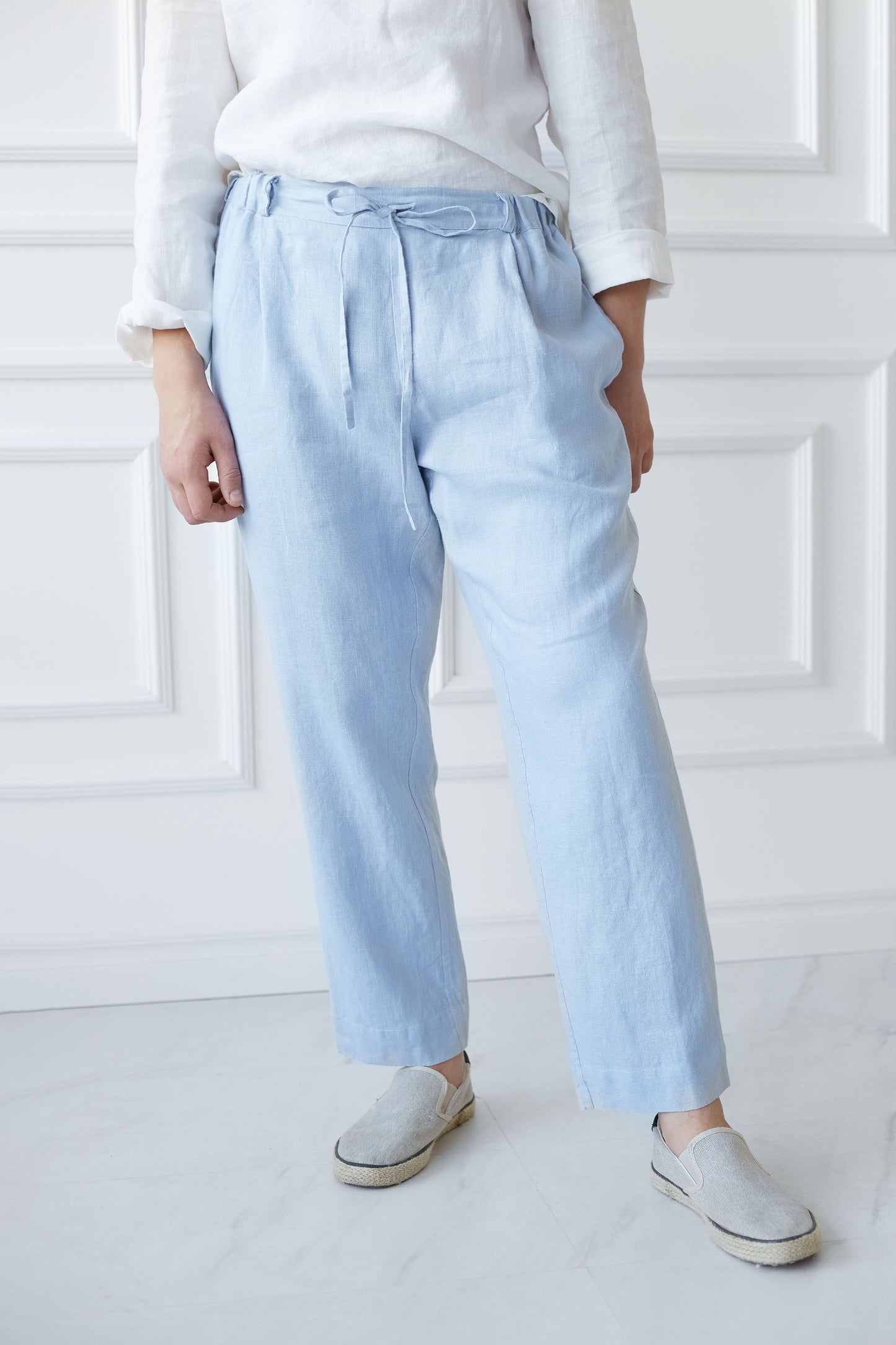 Tapered Linen Pants for Men