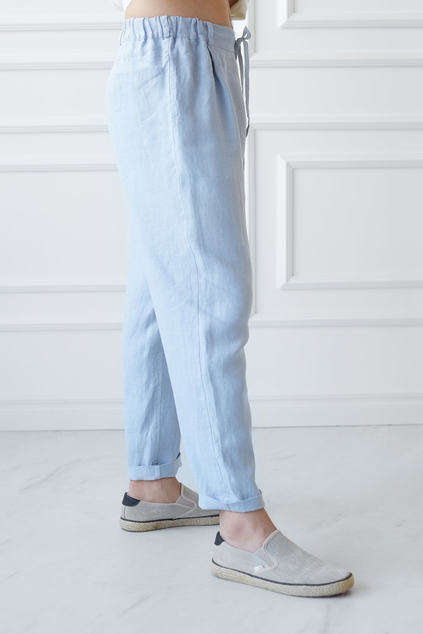Tapered Linen Pants for Men
