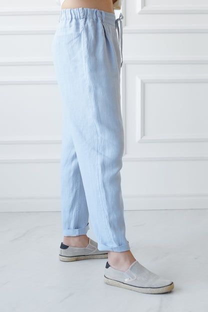 Tapered Linen Pants for Men