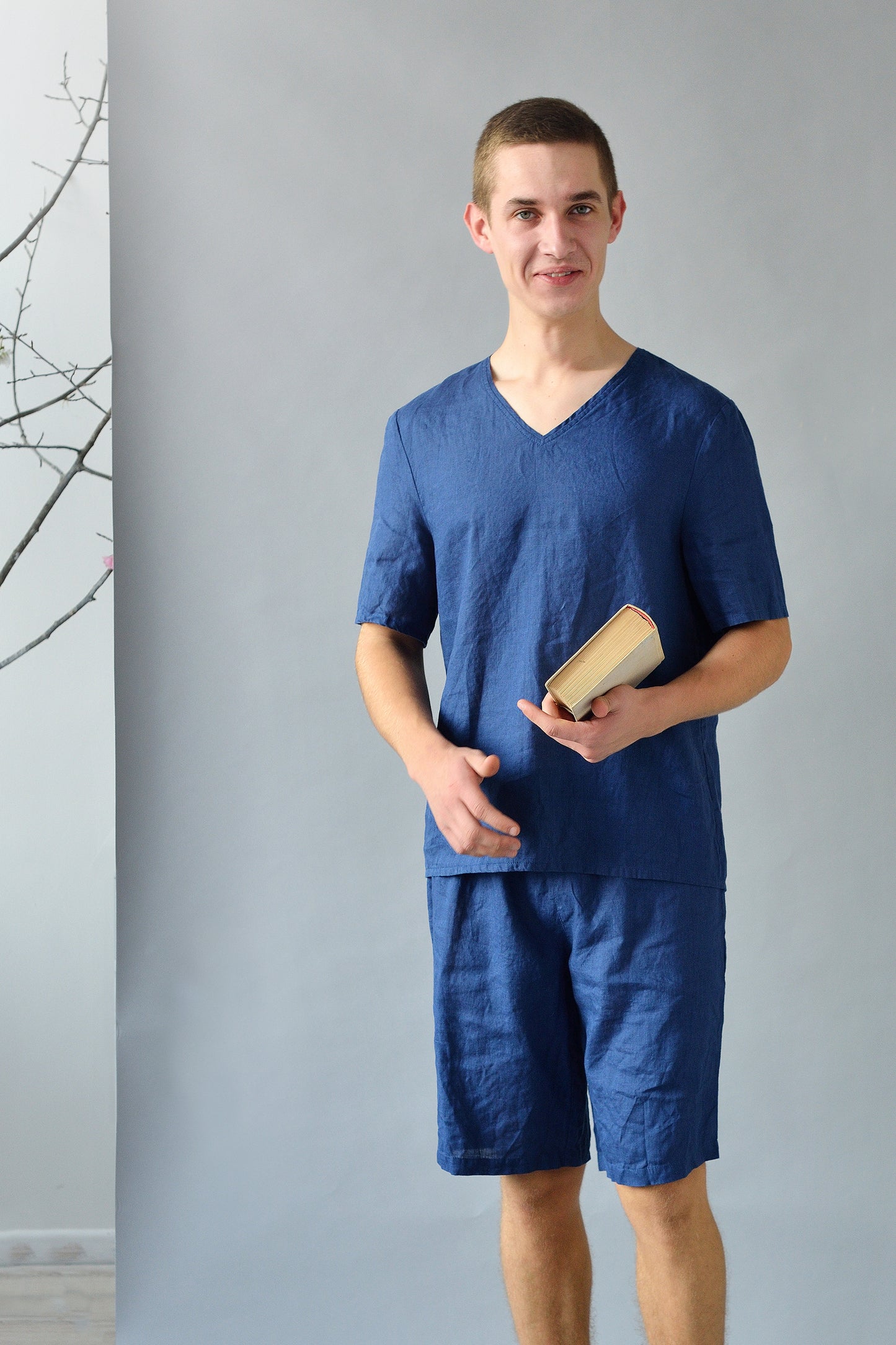 Pure Linen Loose Sleep Shorts for Men