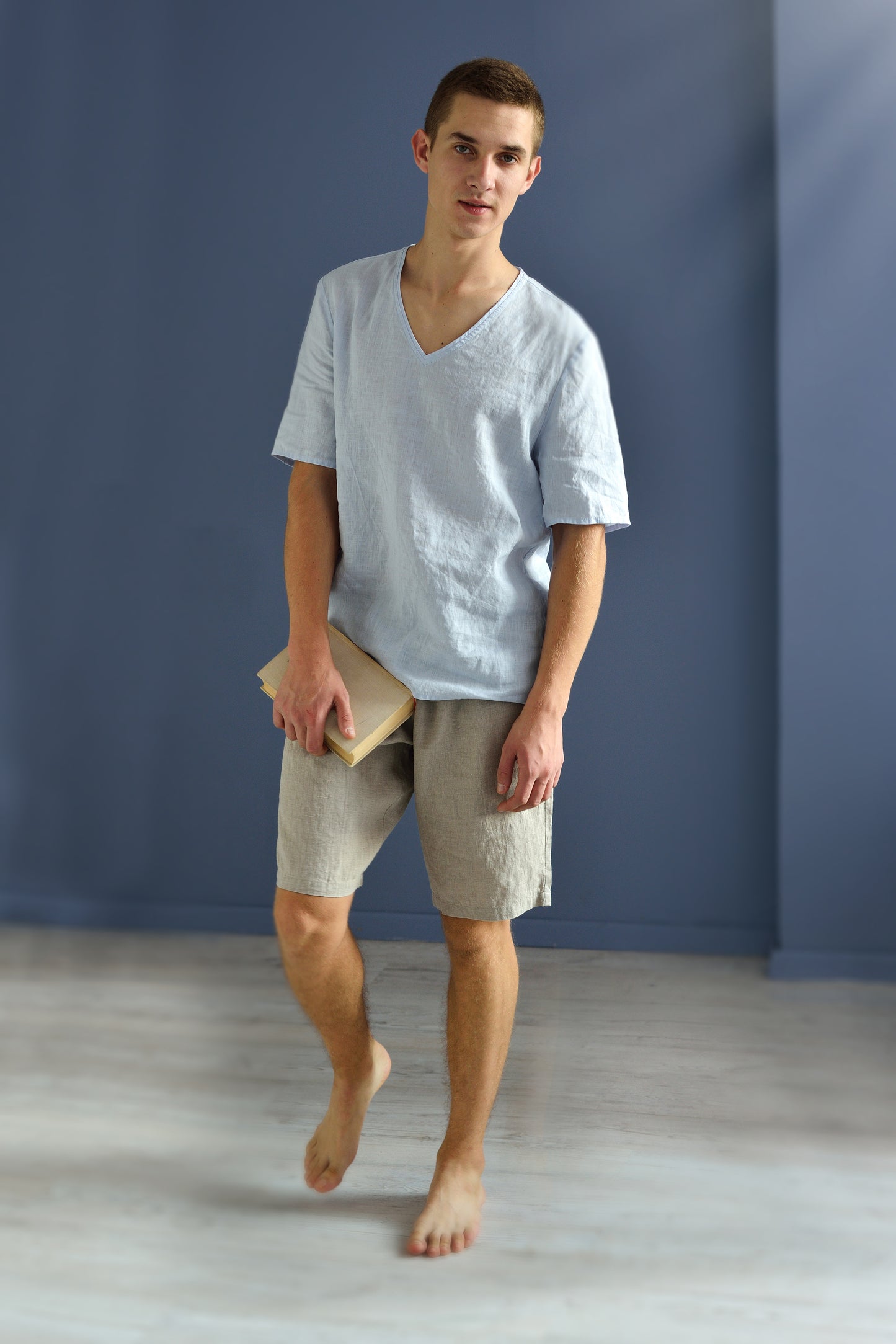 Pure Linen Loose Sleep Shorts for Men