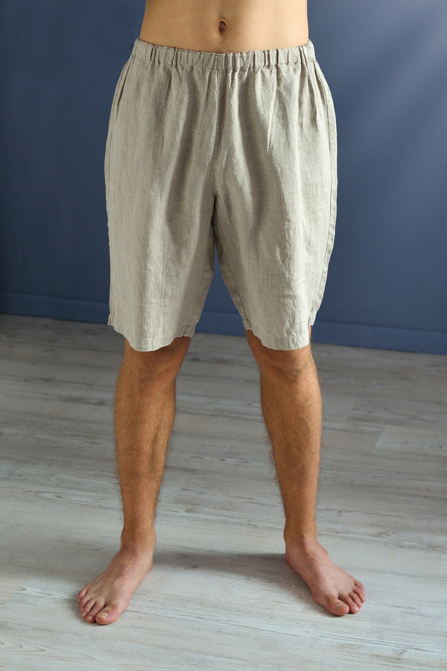 Pure Linen Loose Sleep Shorts for Men