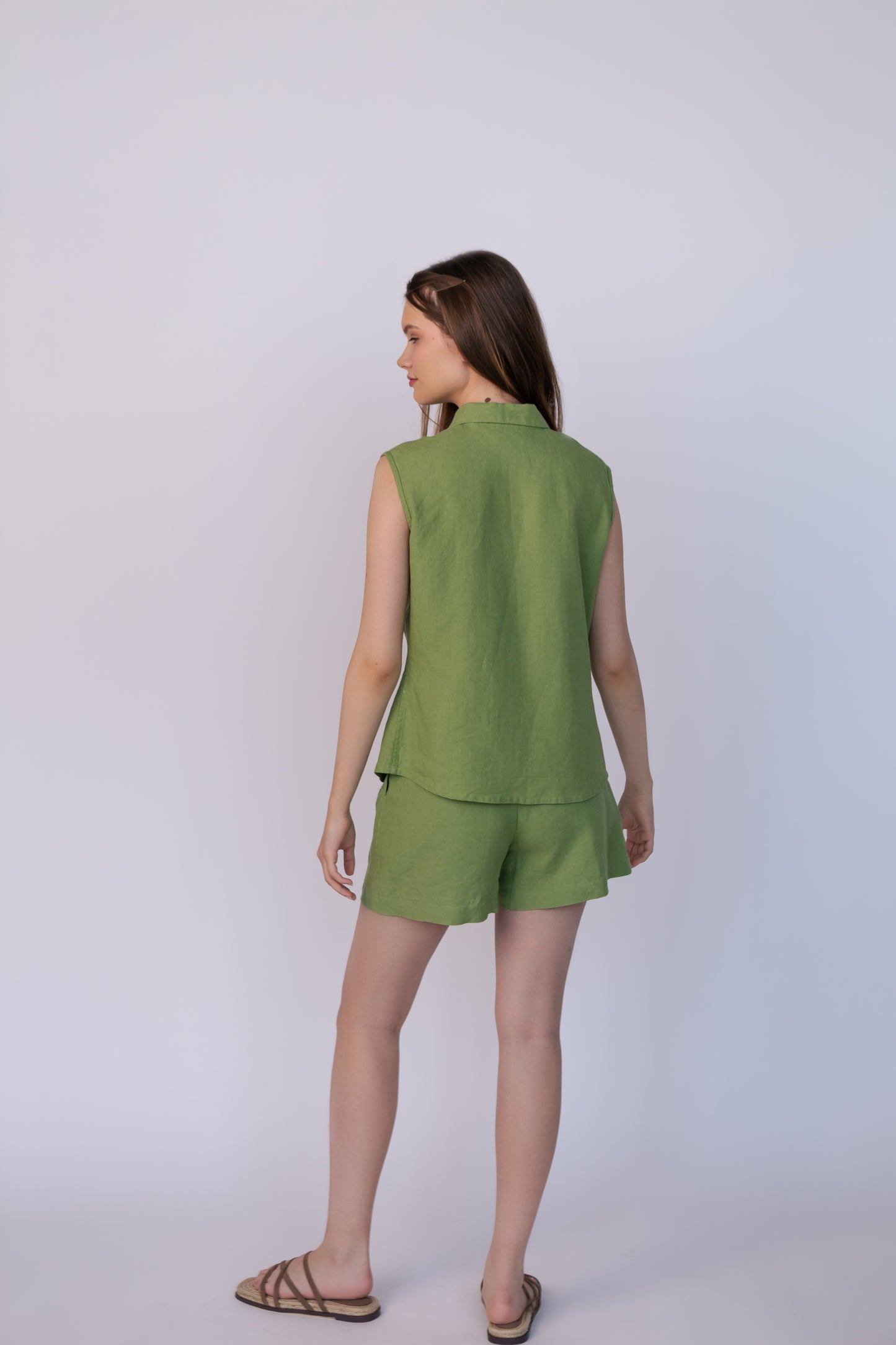 Linen Sleeveless Shirt LENA