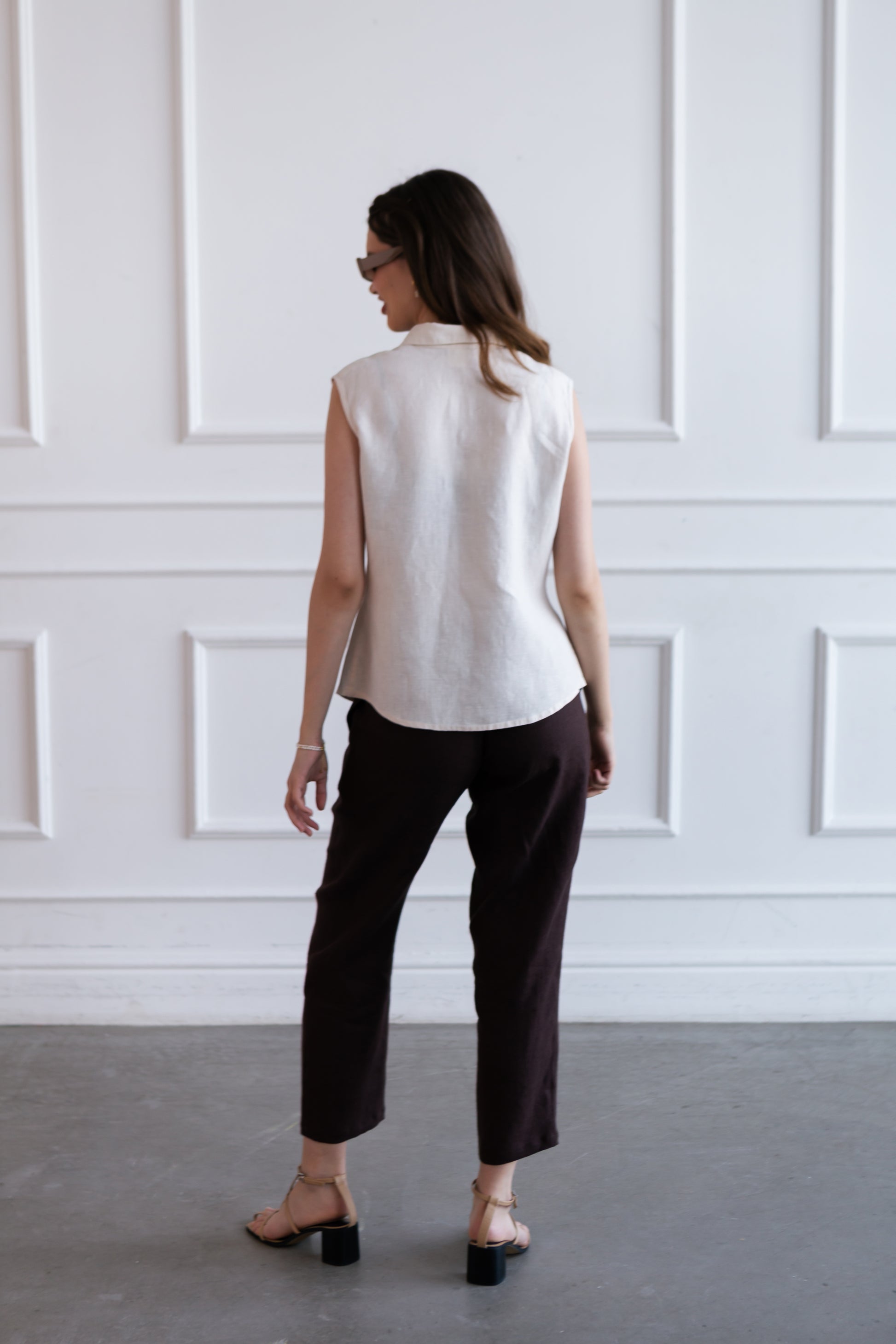Linen Sleeveless Shirt LENA