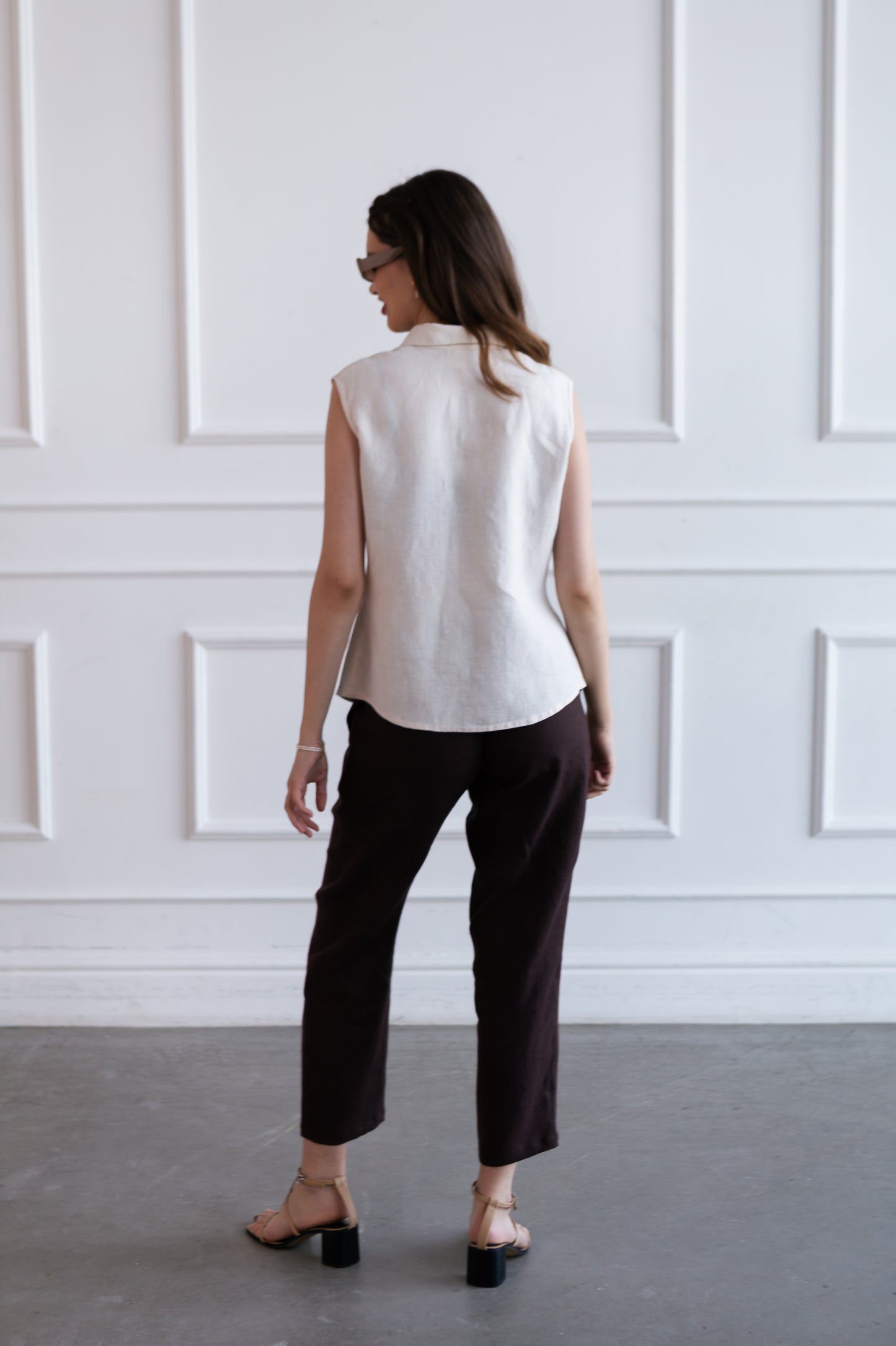 Linen Tapered Pants BARBARA