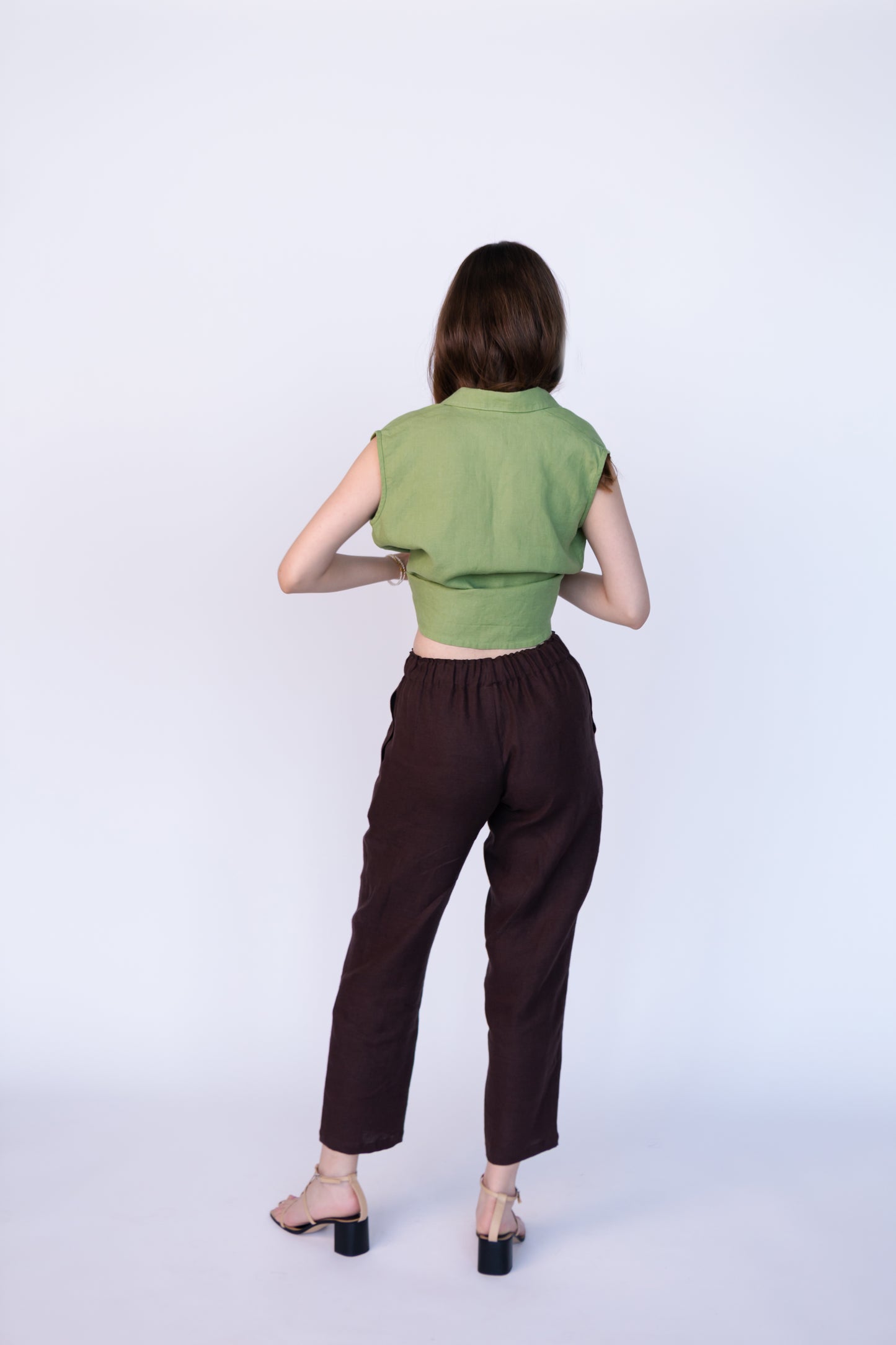 Linen Tapered Pants BARBARA