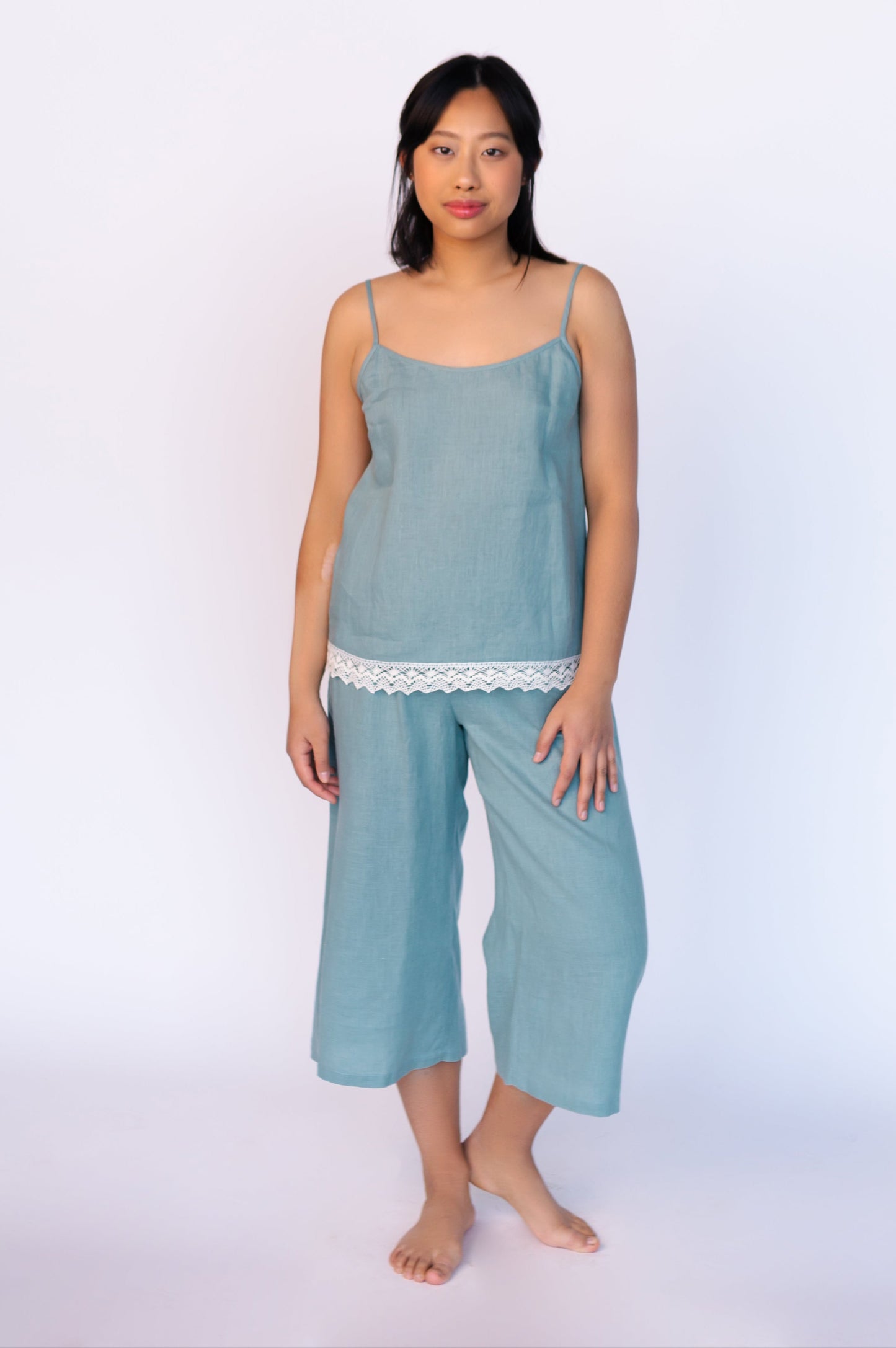 Linen Pajama Set ISABELLA LACE