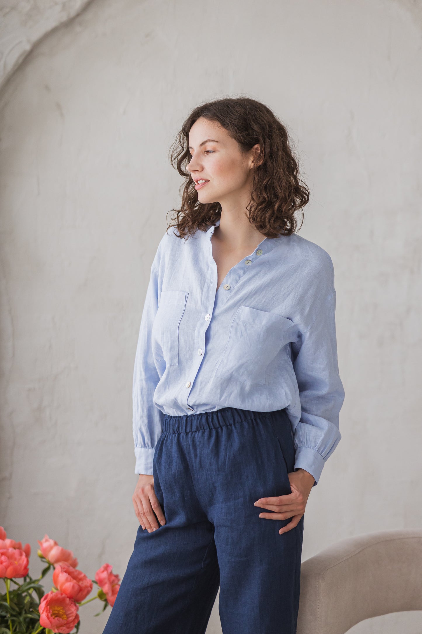 Linen Pants Ankle Length EDNA