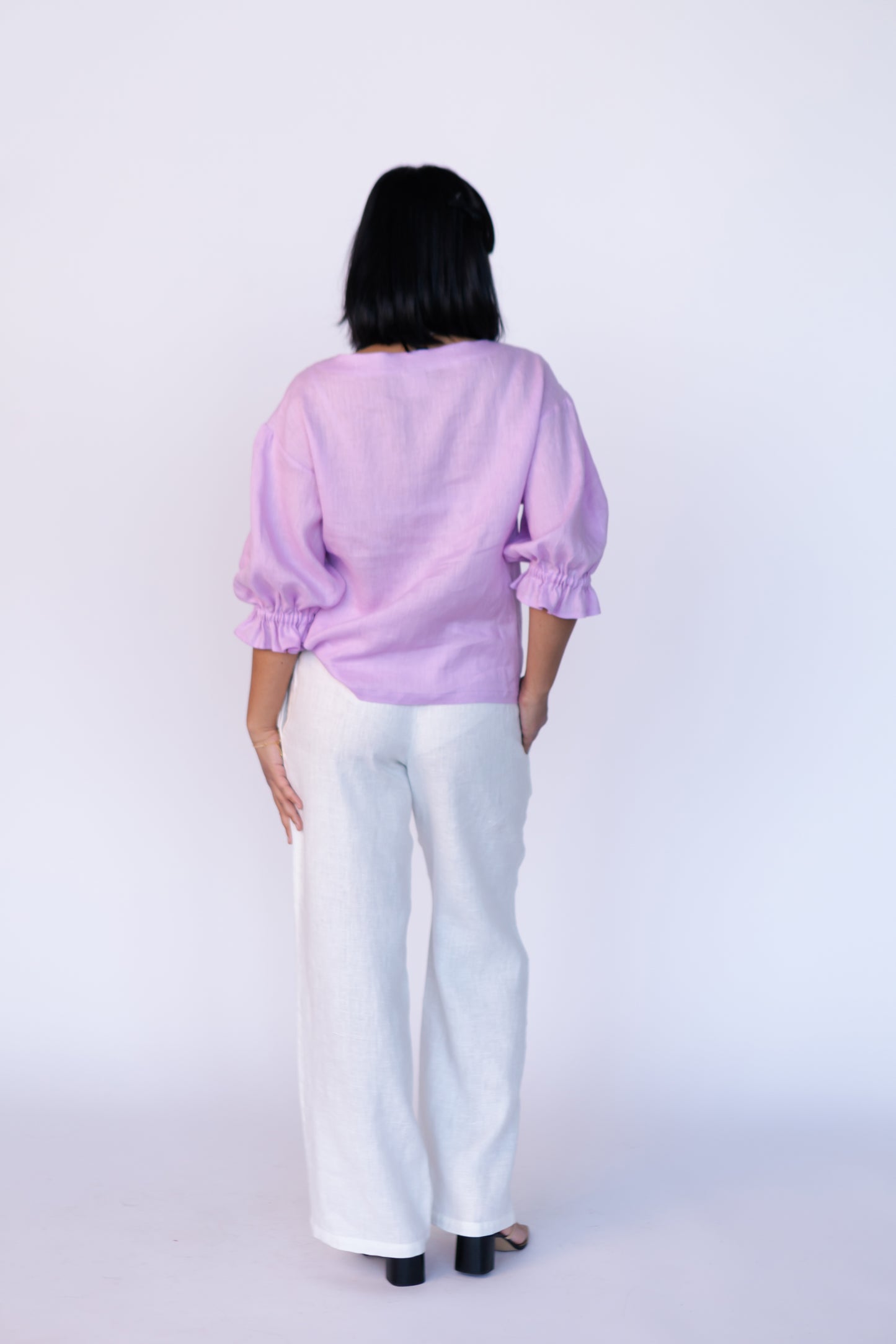 Linen Bohemian Blouse SCARLET