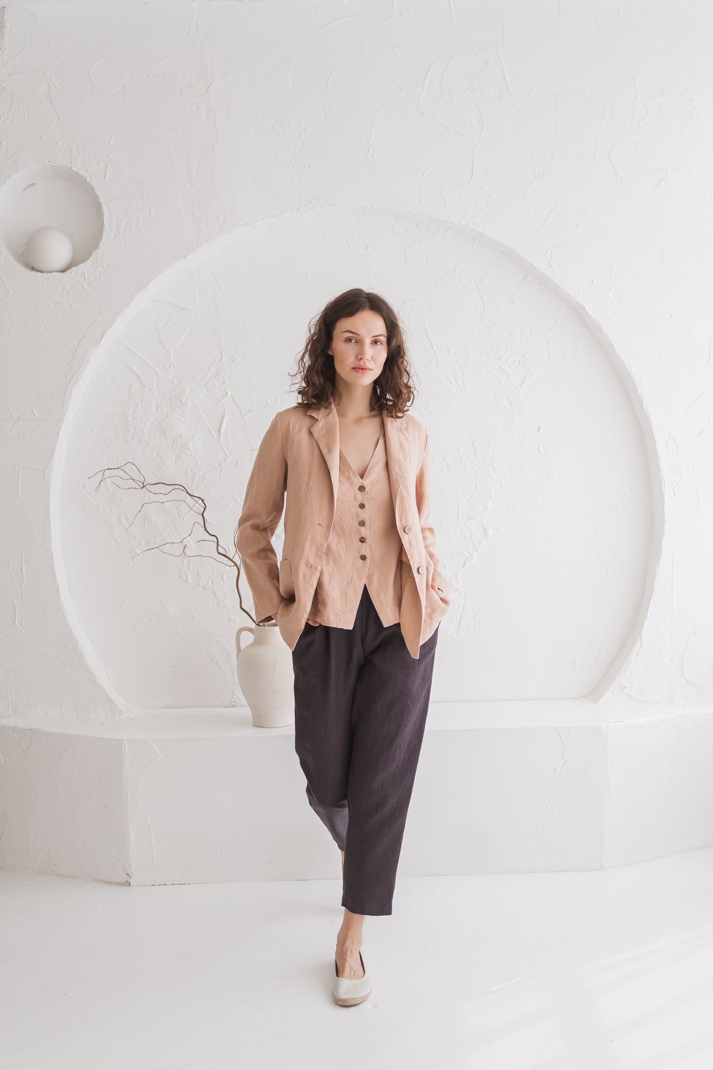 Minimal Linen Vest GABRIEL