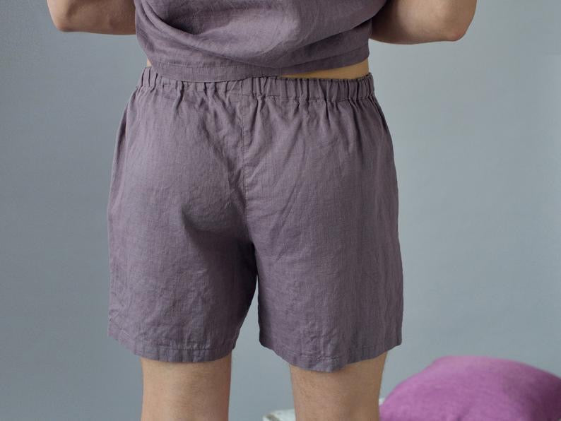 Linen BOXER Shorts Men's/ Organic Underwear for Him