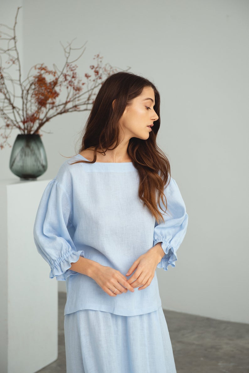 Linen Blouse SCARLET Oversize