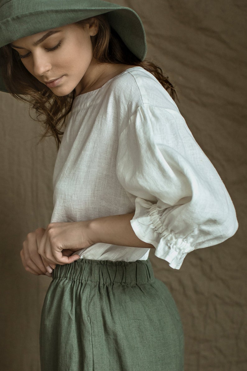Linen Blouse SCARLET Oversize