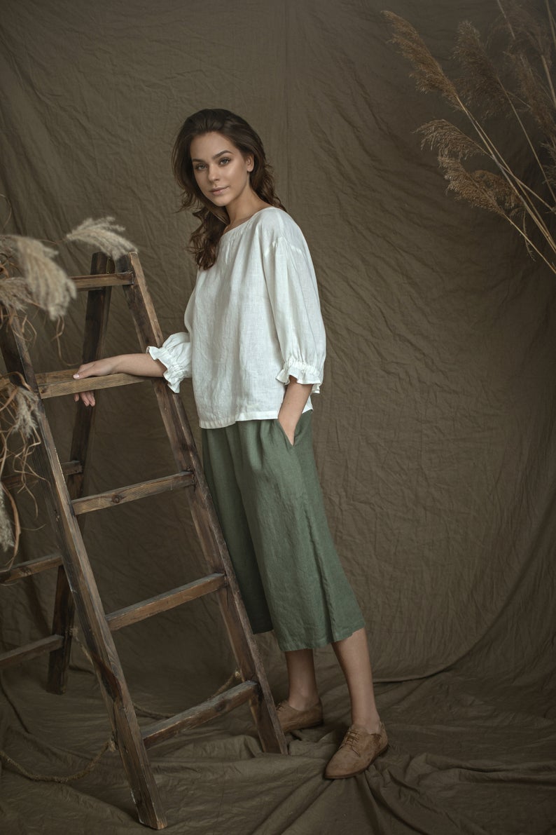Linen Blouse SCARLET Oversize