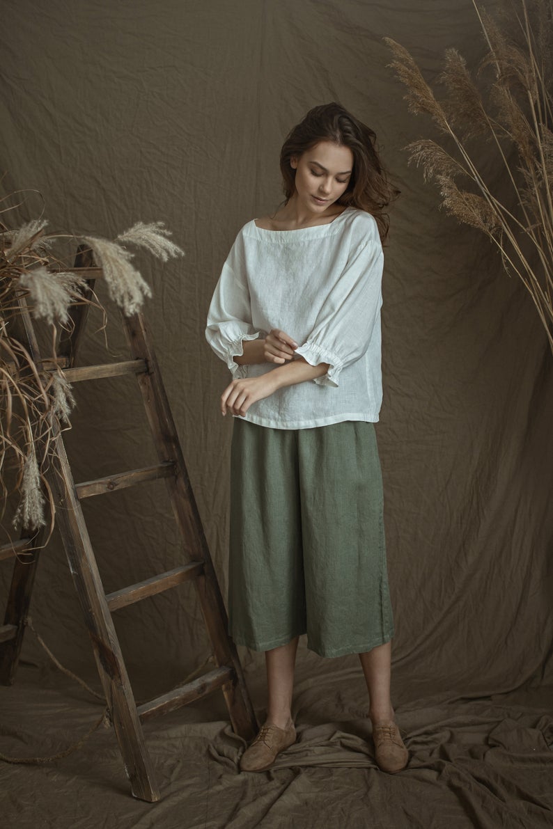 Linen Blouse SCARLET Oversize