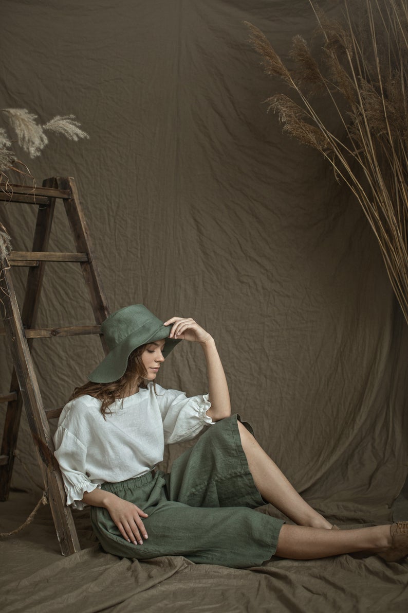 Linen Blouse SCARLET Oversize