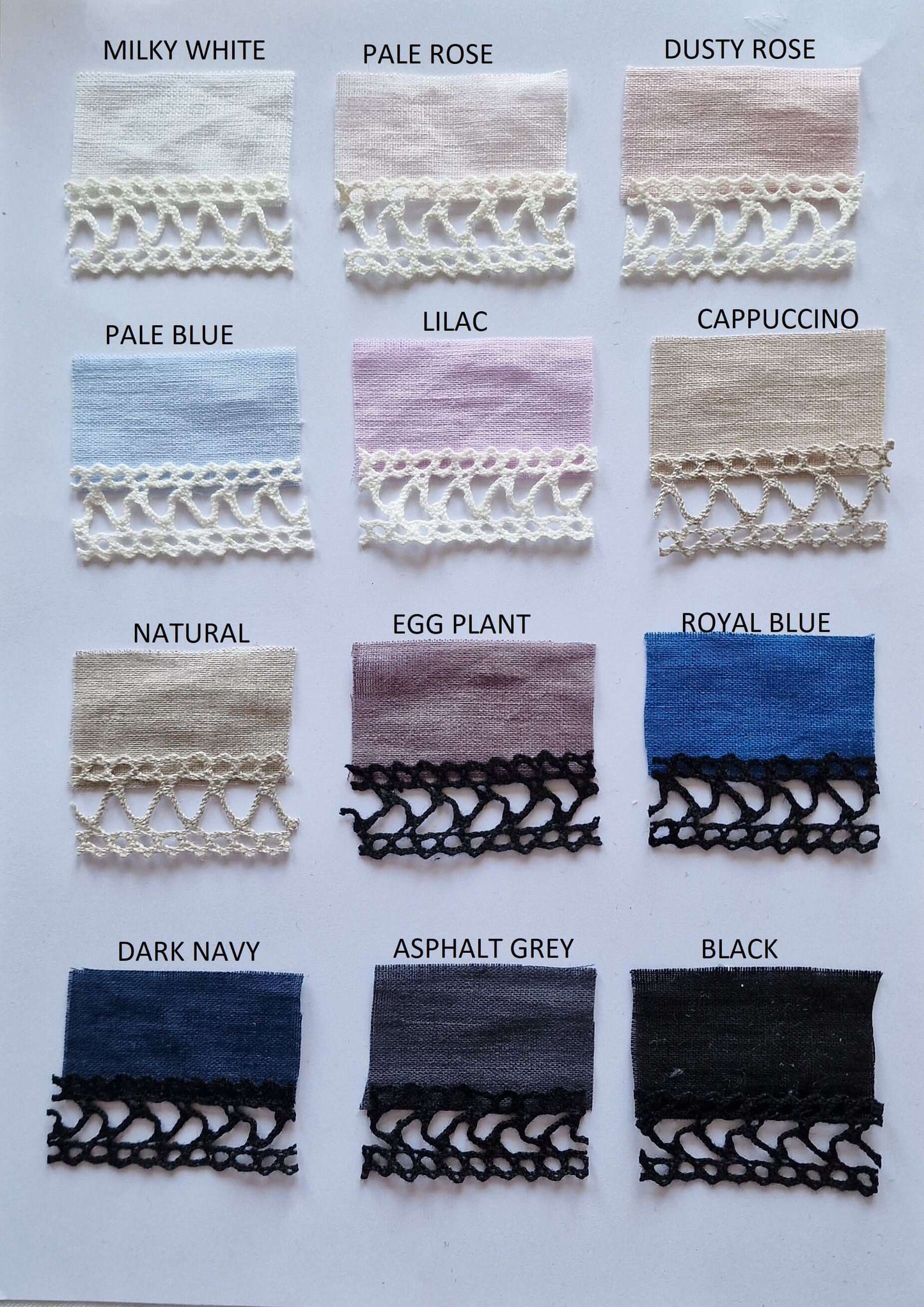 Linen Midi Rise Panties RIVER with Lace Detail