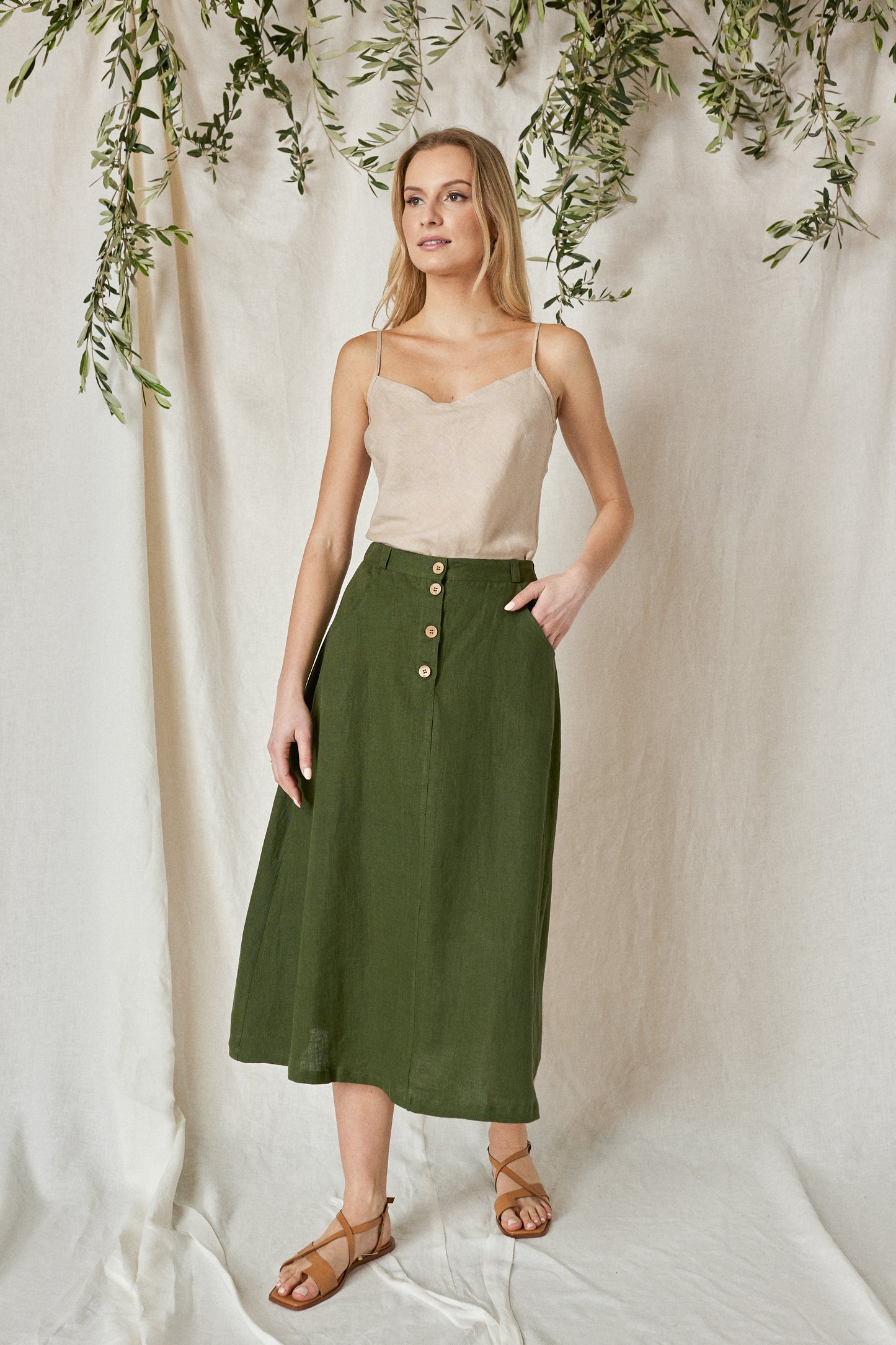 Long Skirt CLEO with Buttoned Front