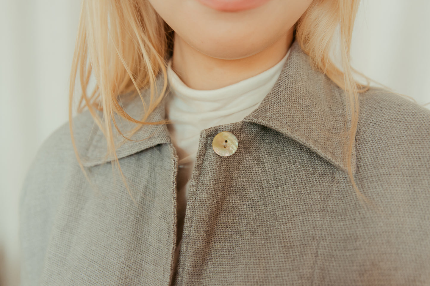 Linen- Wool Gray Shacket BERKLEY Oversize Fit