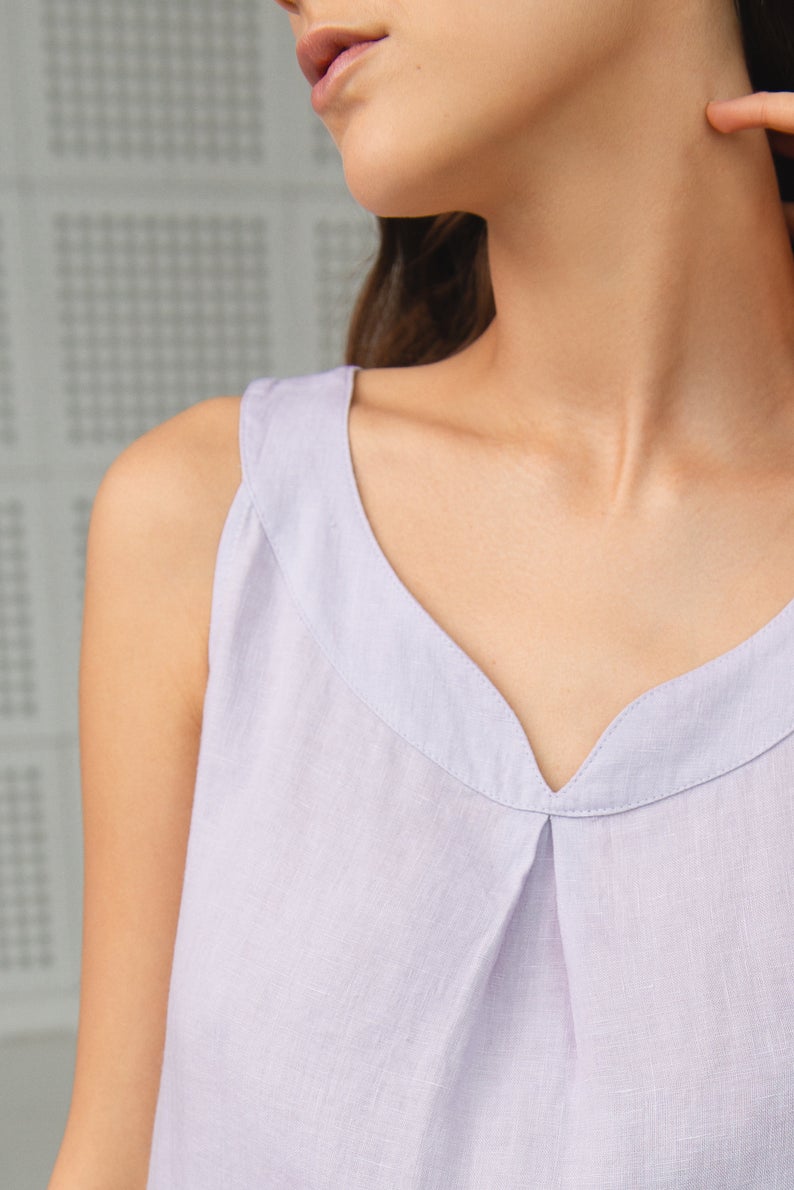 Linen Short Night Gown ROSIE