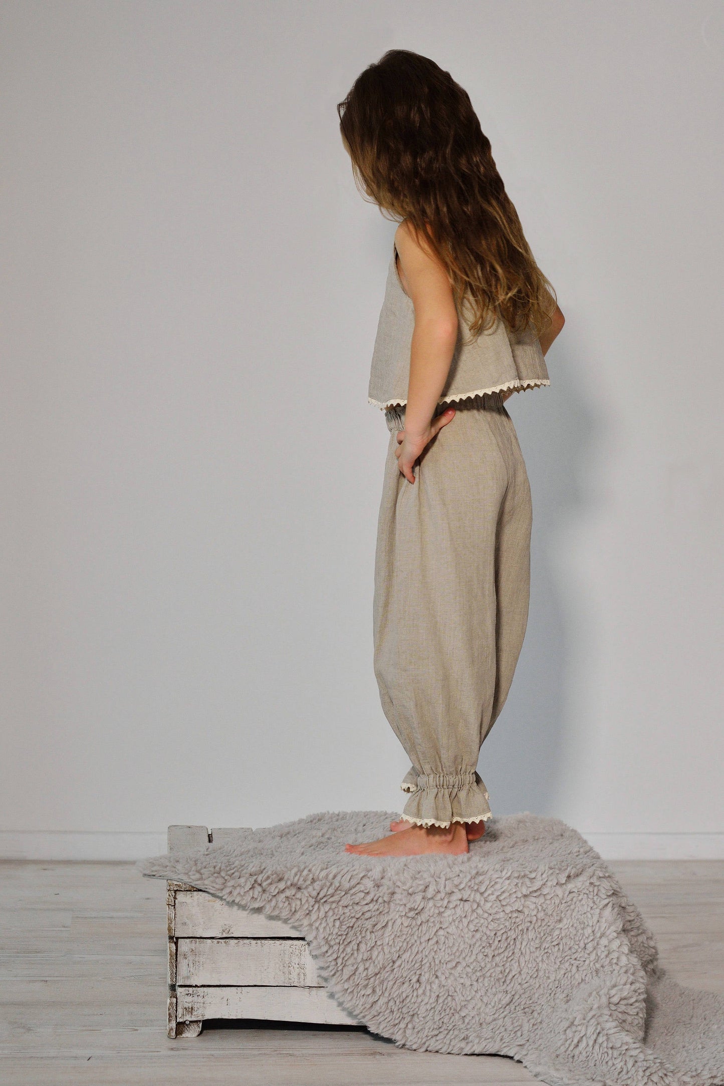 Linen Pajama Set For Girls