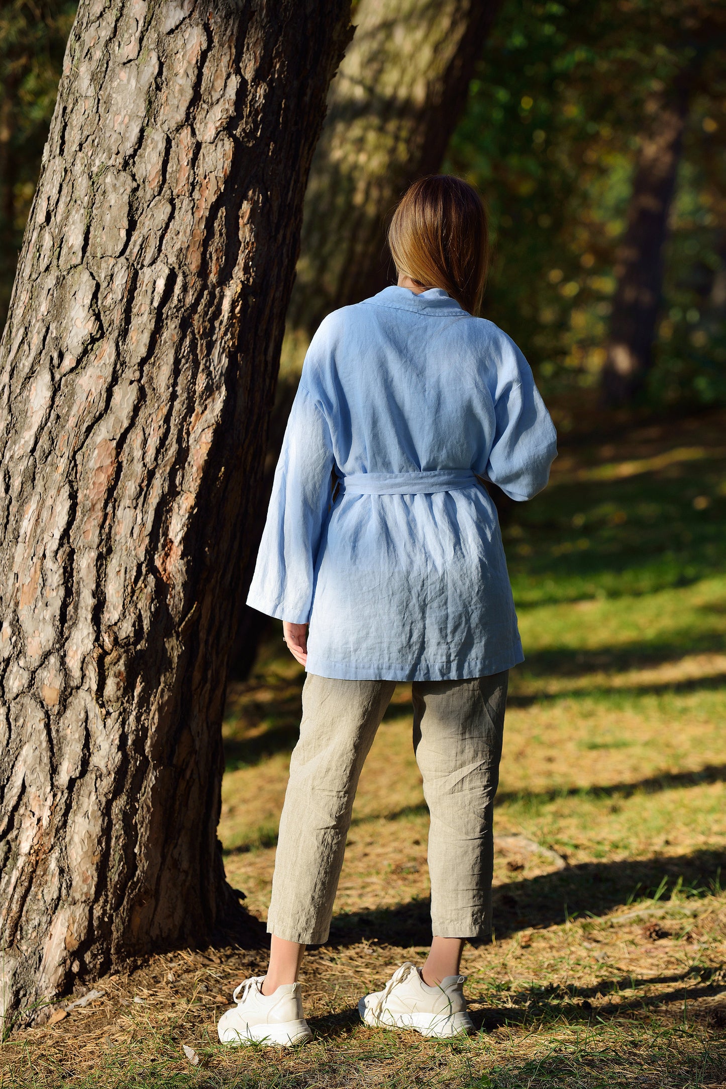 Linen Oversize Kimono Blazer HANA
