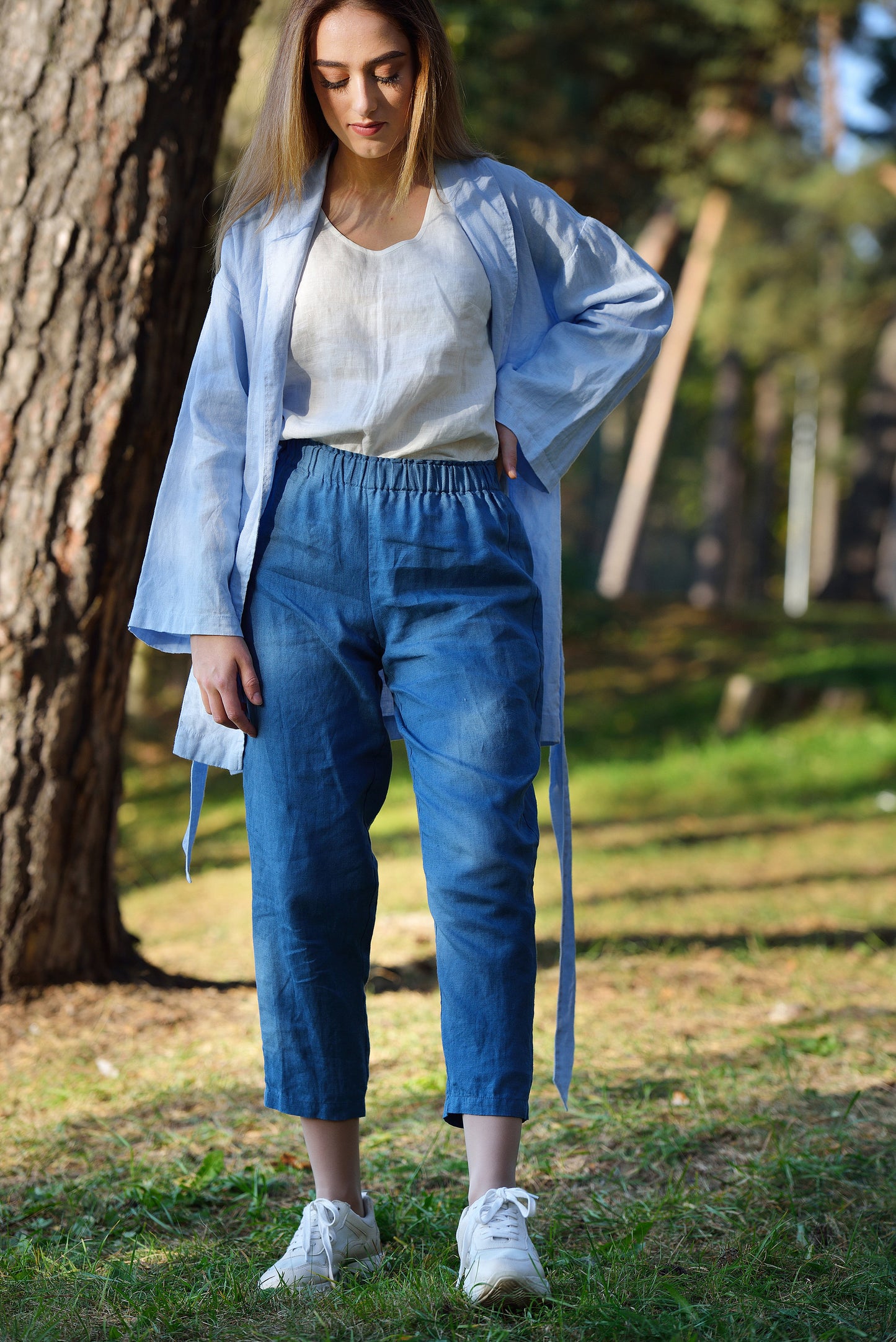 Linen Oversize Kimono Blazer HANA