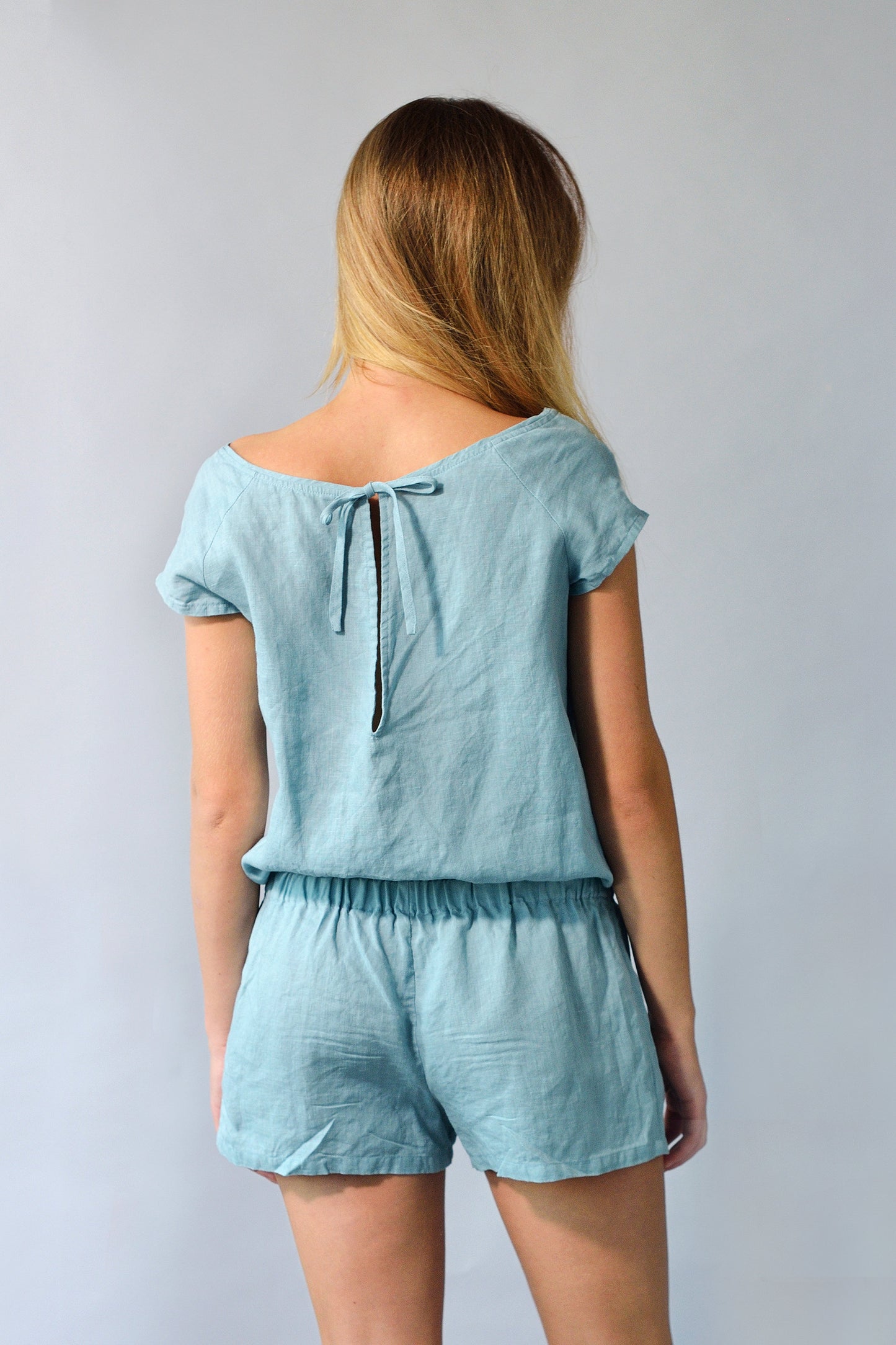 Ladies Jumpsuit Linen PATRICE with Back Ties