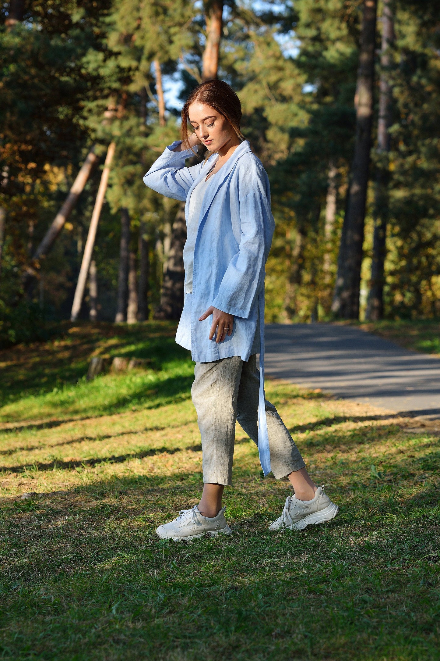 Linen Oversize Kimono Blazer HANA