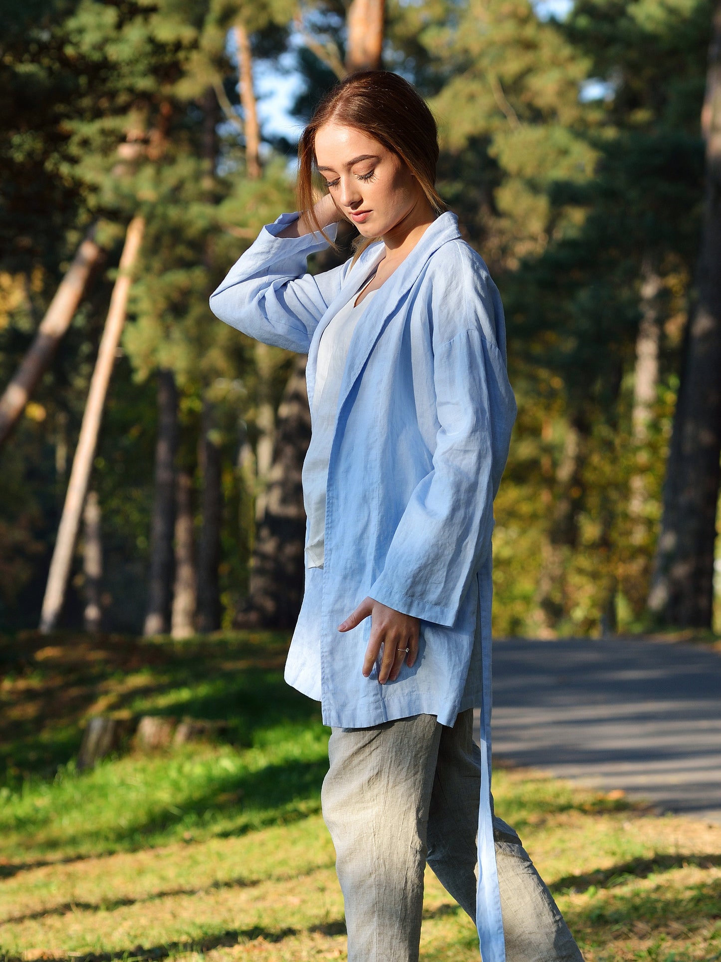 Linen Oversize Kimono Blazer HANA