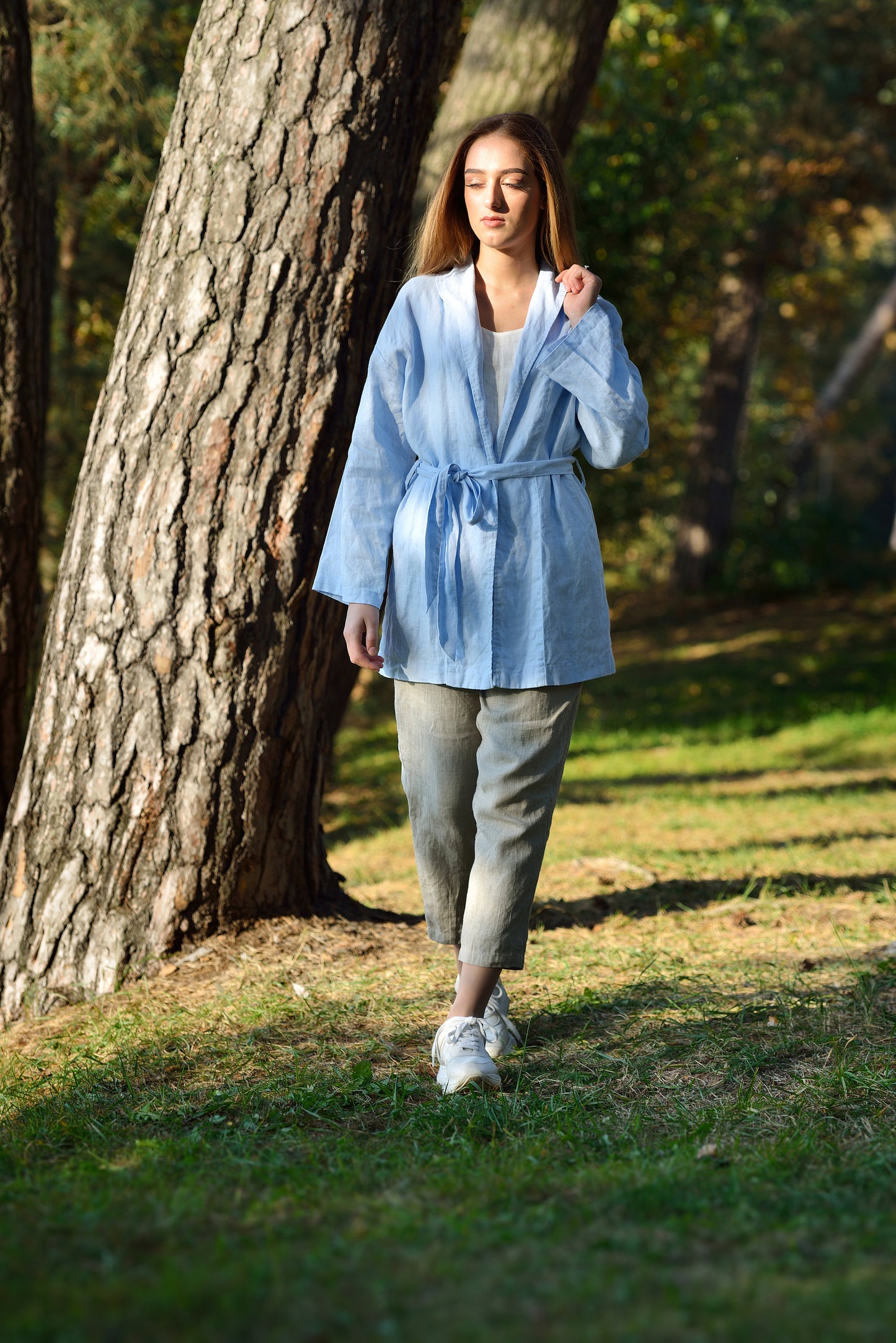 Linen Oversize Kimono Blazer HANA