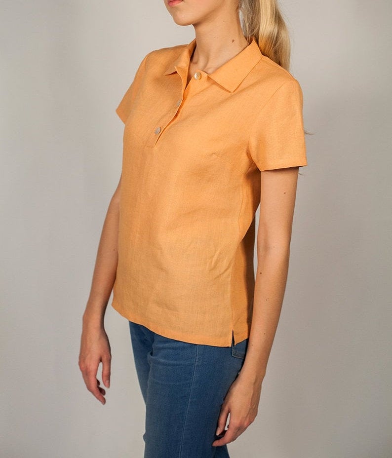 Linen Shirt POLO / Linen Top Organic