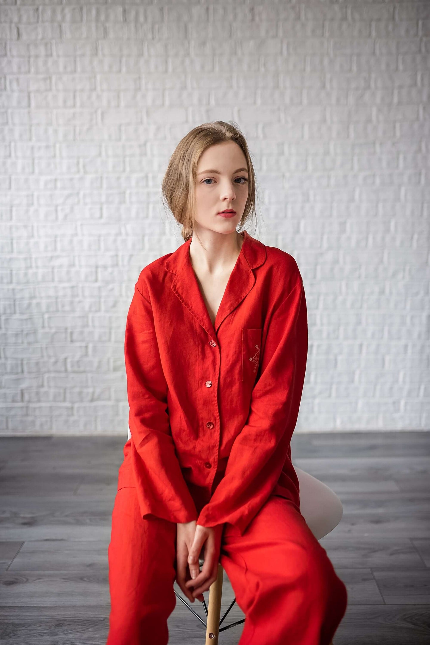 Christmas Linen Pajama SNOWFLAKE For Women