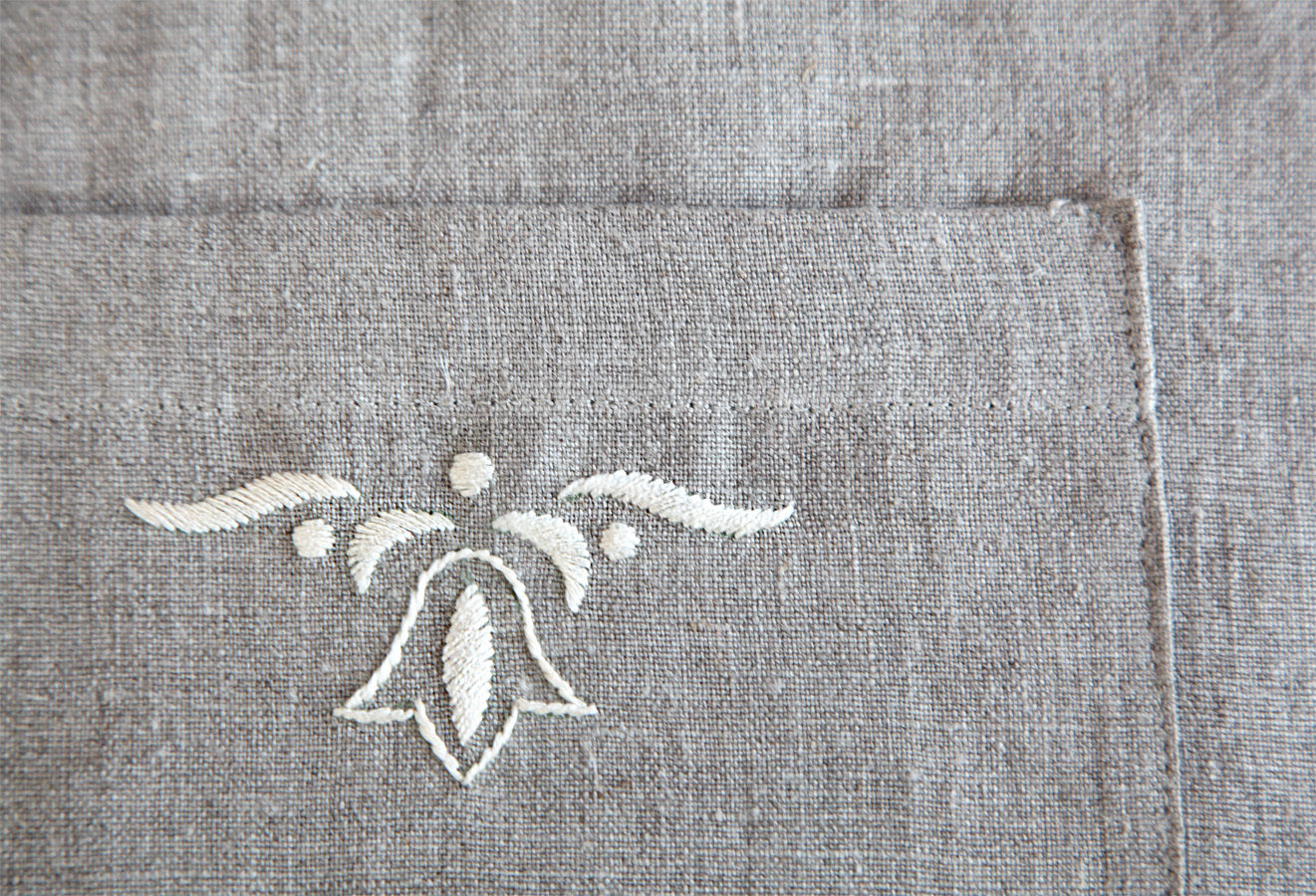 Linen Organic Apron with Wonderfull Handembroidery/ Full Apron Linen for Her