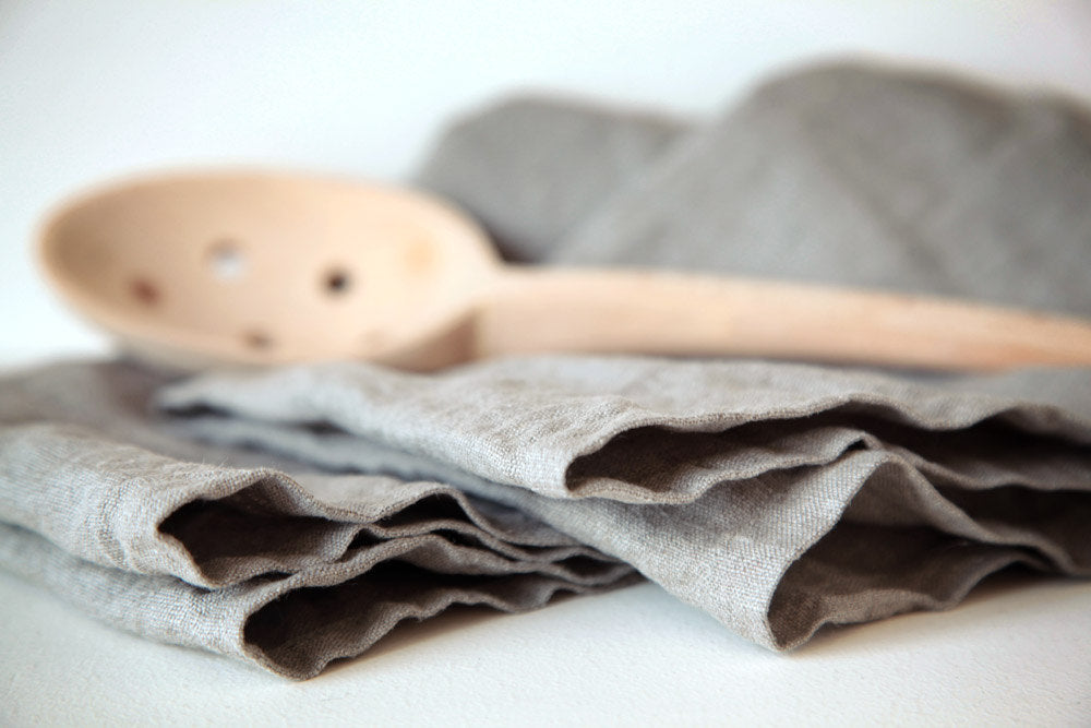 Linen Kitchen Towels / Set of Two Tea Organic Dish Towels