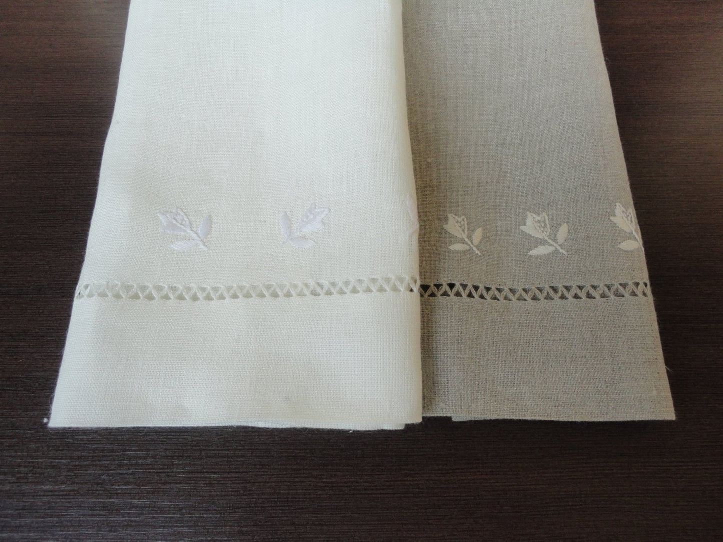 Linen Guest-Face Towel/ Dish Towel Organic/ Handembroidered Towel Linen/ Vintage Christmas Gift / Linen Hand Towel/ Hygge Bath Towel Linen