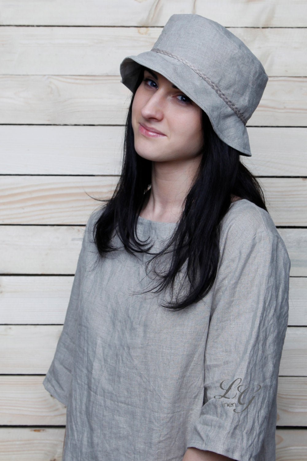 Linen Bucket Hat/ Summer Hat Unisex / Stylish Panama Style Hat/ Fashionable Sun Hat Women/ Gift For Her