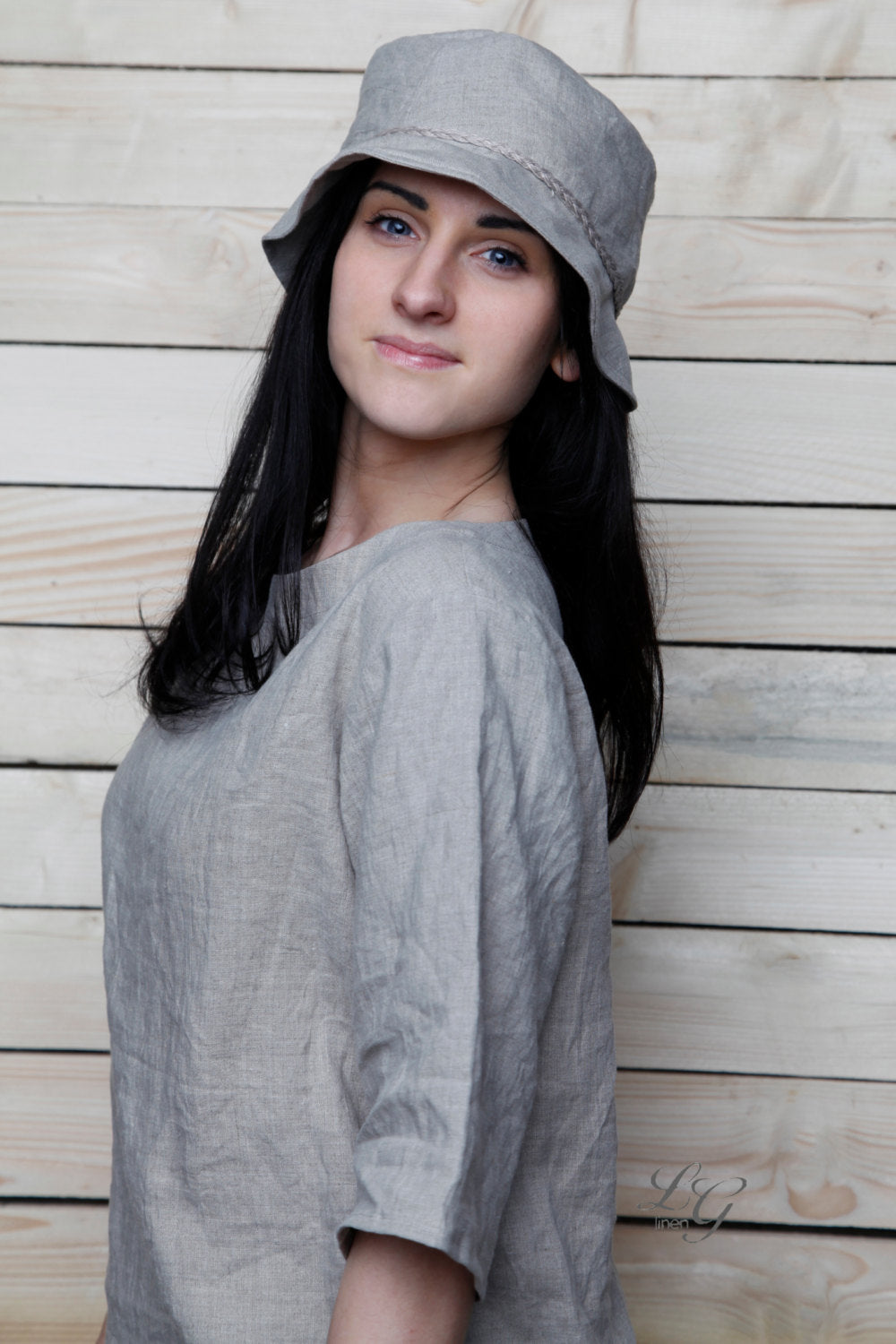 Linen Bucket Hat/ Summer Hat Unisex / Stylish Panama Style Hat/ Fashionable Sun Hat Women/ Gift For Her