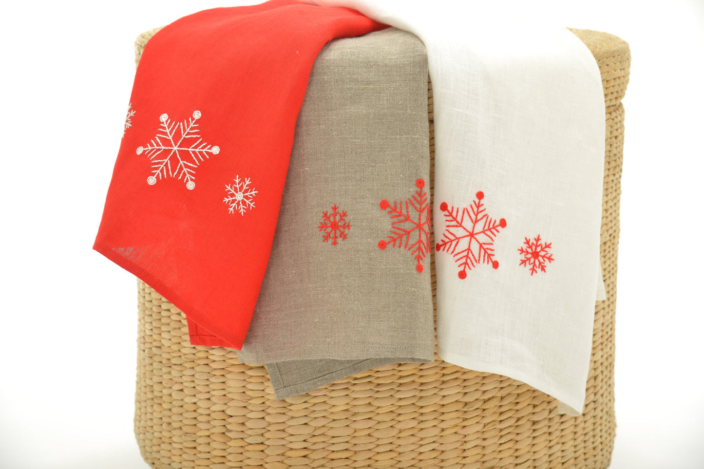 Linen Towel SNOWFLAKE