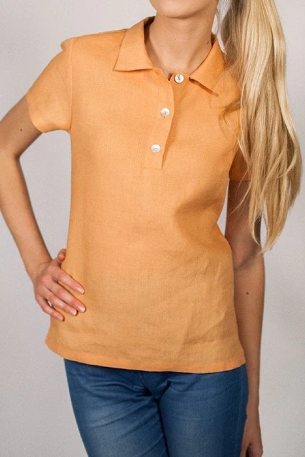 Linen Shirt POLO / Linen Top Organic