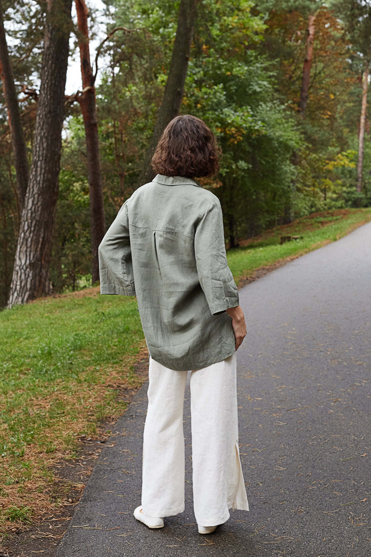 Relaxed Fit Linen Tunic Top BERTA