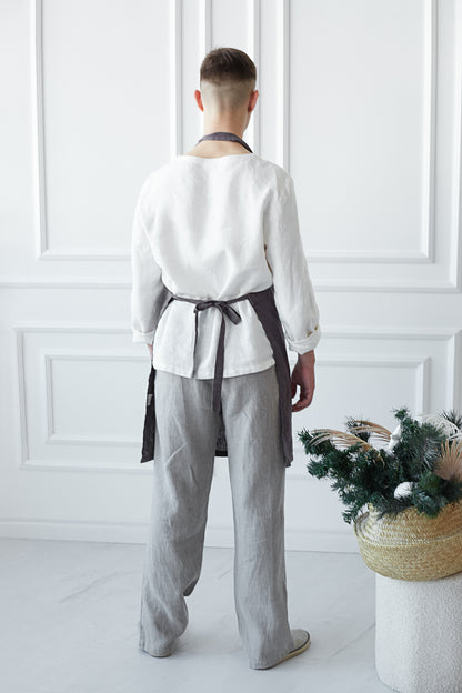 Linen Unisex Natural Apron with Adjustable Straps