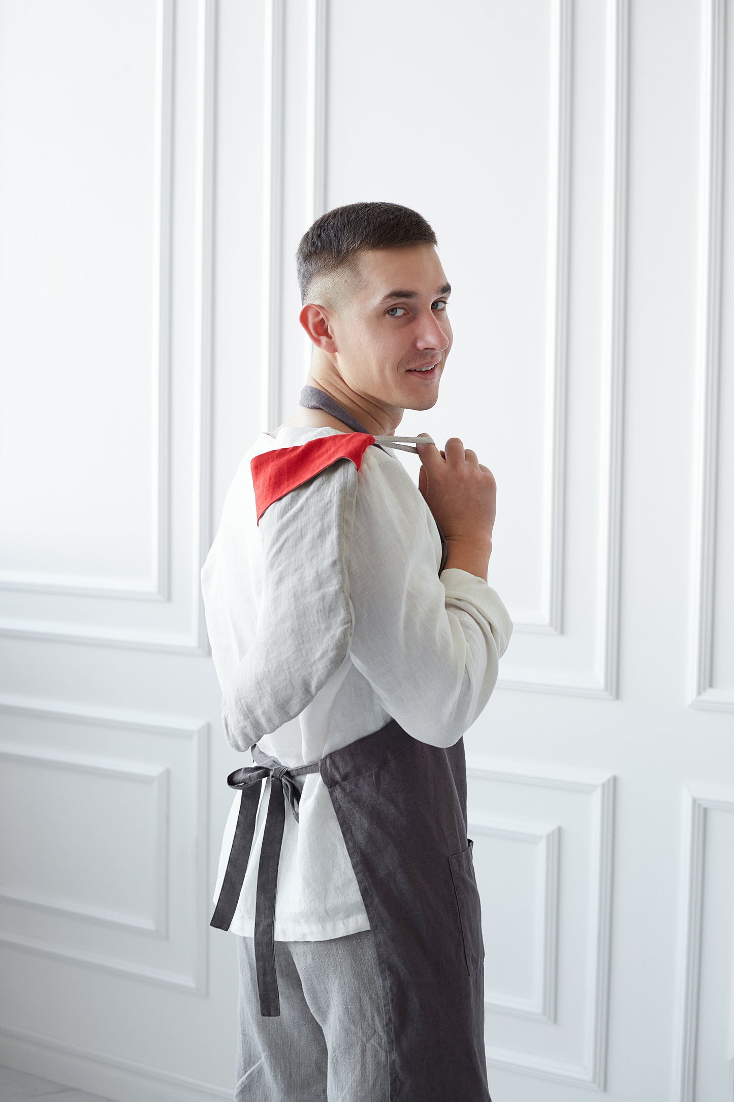 Linen Unisex Apron With Adjustable Straps