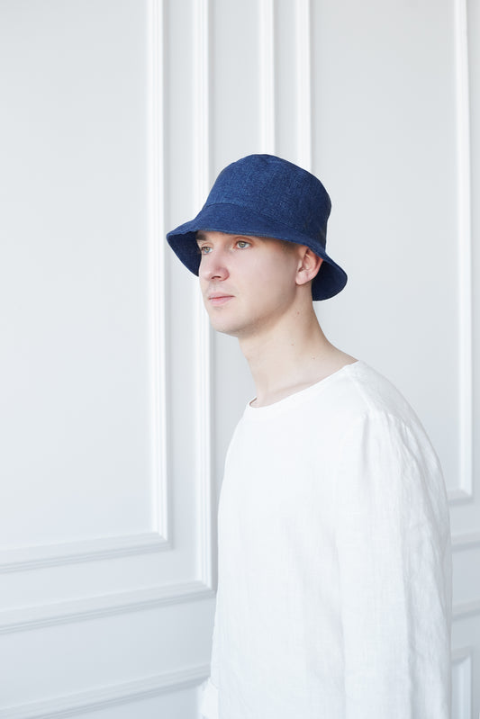 Warm Bucket Hat in Linen Wool Blend