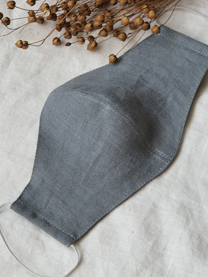 Linen Reusable Face Mask for Adults