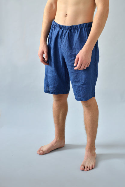 Linen Summer Pajama for Men with Shorts