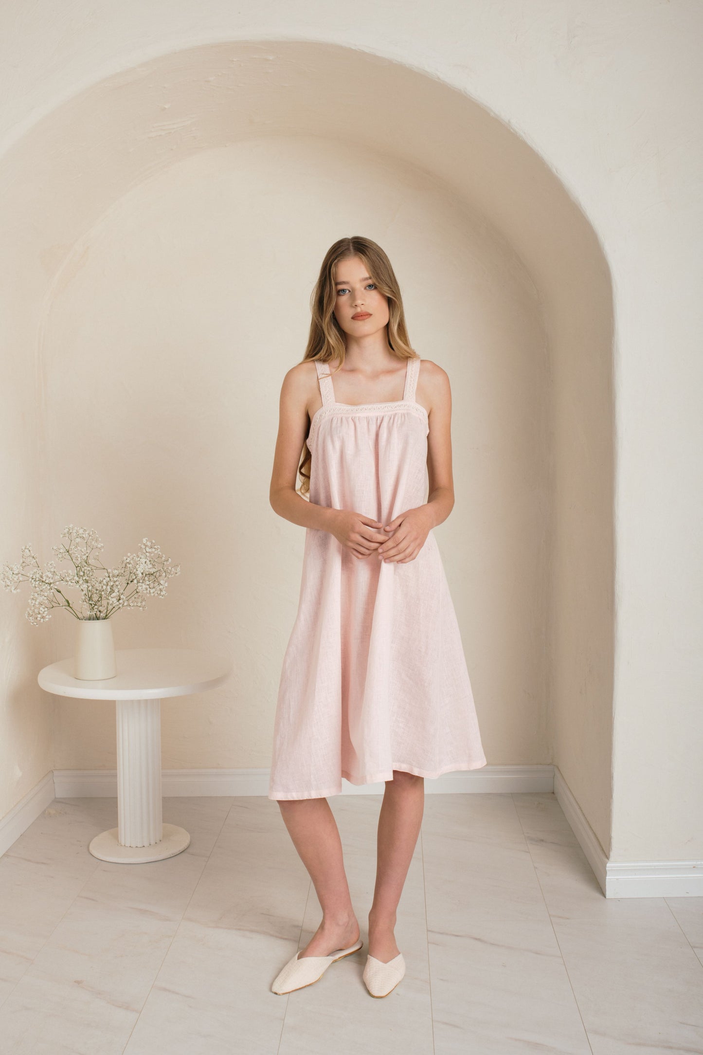 Long Eco-Friendly Linen Nightgown RIVER