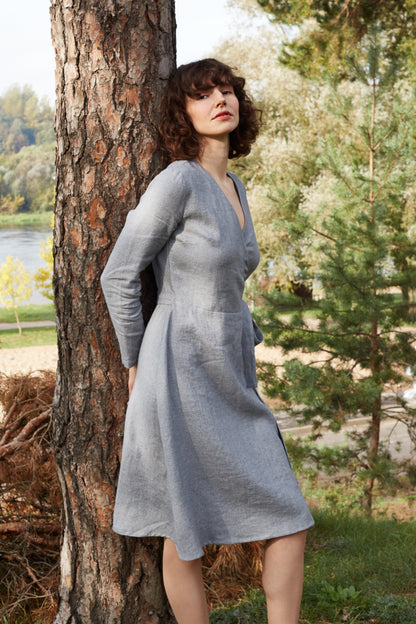 Dress CAMELIA in Linen Wool Blend