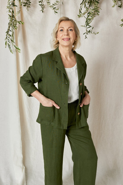 Linen Loose Oversize Blazer KIM Casual